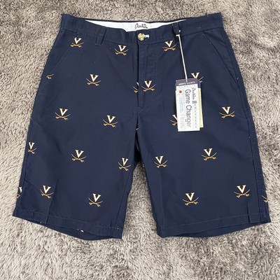 Virginia Cavaliers UVA Shorts Mens 32 Blue Logo Ovation Game Changer - NEW