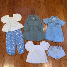 Zara Girls Spring Summer Lot (6) | White Blue Denim | 4-5 years 