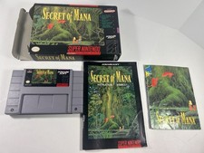 Secret of Mana Super Nintendo SNES CIB Complete Box Manual Map Tested Works
