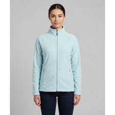 Tommy Bahama Aruba Womens Full Zip Ribbed Jacket XS Light Blue k Pineapple Logo