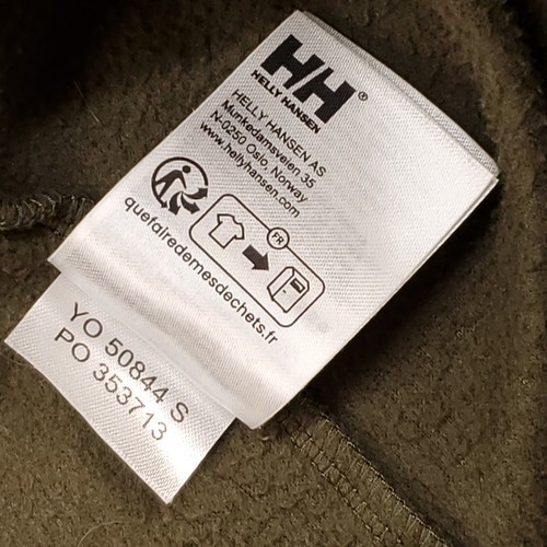 Helly Hansen Sweatshirt Mens Medium Green Polartec Fleece 1/4 Zip Hiking Sweater - Picture 8 of 13
