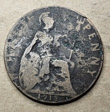 1918 Great Britain 1/2 Half Penny - British - World Coin - Europe - Bronze Coin