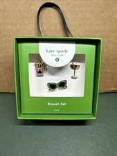 kate spade New York Green Sunglasses, Fries, and Martini Brooch Set - NIB Kate Spade NY Target Signature Brooch Set 3 Pins Green  main image 3