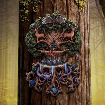 Original Anne Stokes Yggdrasil Wandrelief 30,5 cm Geschenk Wohndeko Harz