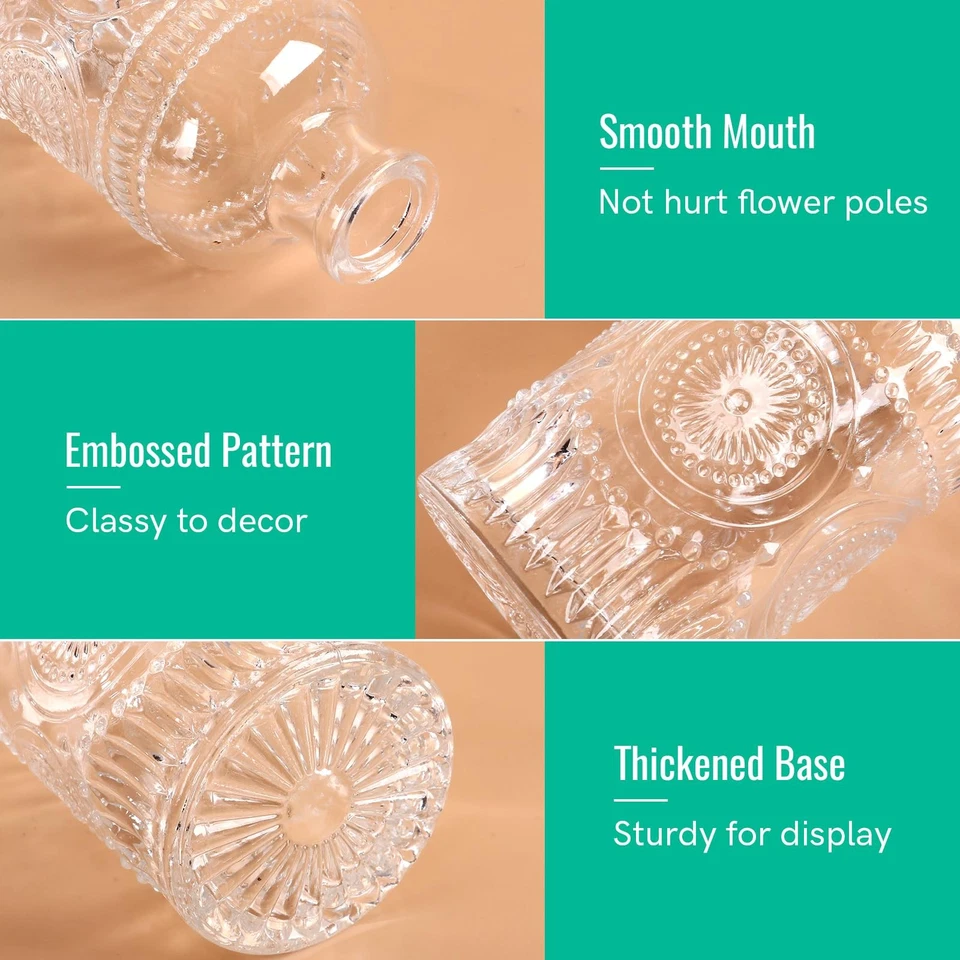 Винтажные стеклянные бутоны вазы оптом упаковка 30 шт|маленькие прозрачные цветочные вазы для свадебного дек... - Изображение 4 из 4