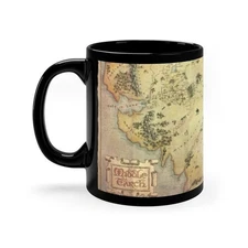 Lord of The Rings Map Mug 11oz Middle Earth Coffee Cup LOTR Gift
