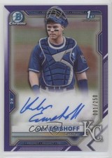 2021 Bowman Chrome Prospect Purple Refractor 1/250 Kale Emshoff Auto 0a9v