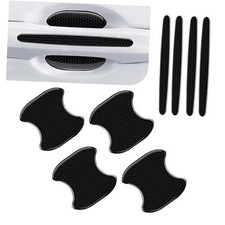8 PCS Car Door Handle Sticker, Self-Adhesive Reflective Auto Paint Scratch