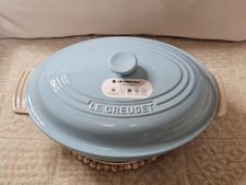 Le Creuset Casserole Classic 27cm/1.7L Oval Dish w/Lid Sky Blue