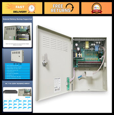 18-Channel 12V DC CCTV Power Supply Box, 10A Output for Security Cameras  DVRs