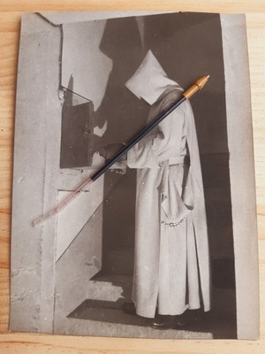 Rare Original Photo Grande Chartreuse: Carthusian Father Taking Bread