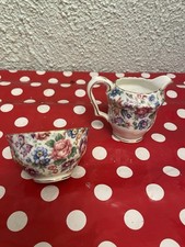 Crown Staffordshire Small Jug And Bowl Set Spring Time