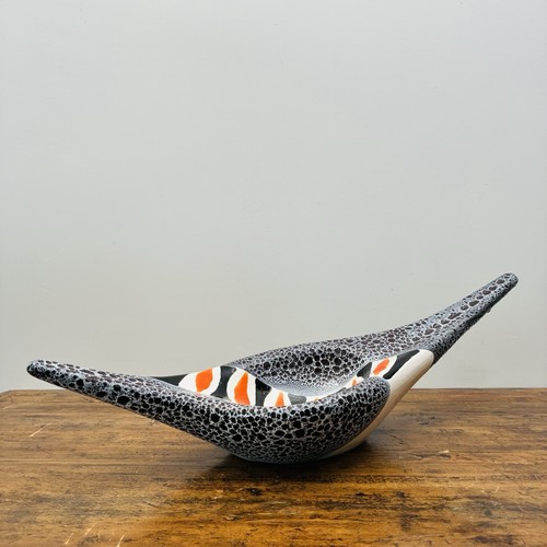 Grande coupe sculpturale en céramique – Vallauris Atelier Le Vaucour Années 50