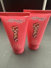 ED HARDY Love Kills Slowly Life Love Luck Body Wash And Body Lotion 1.7 Oz Ea