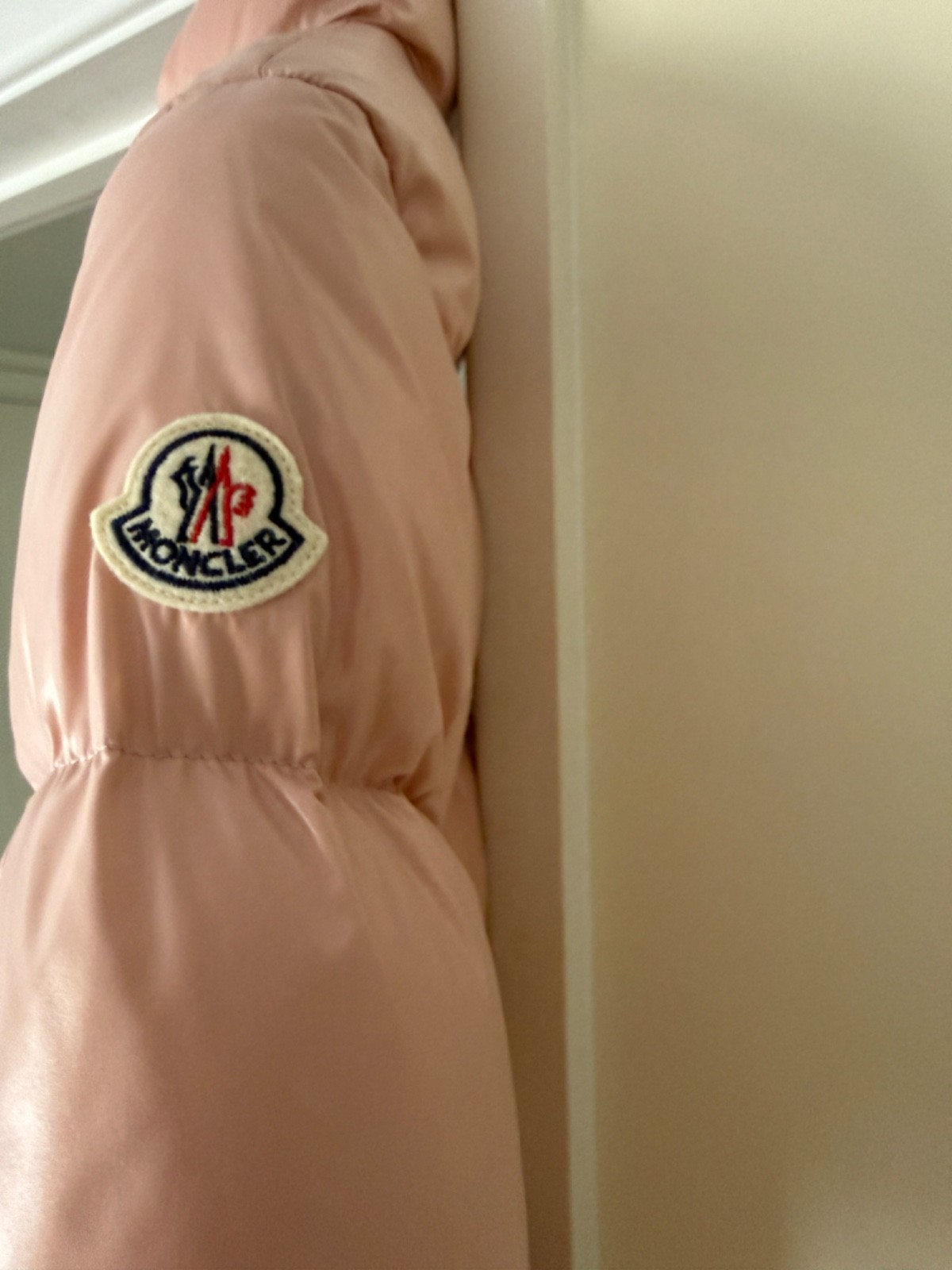 Womens Moncler Pink Abbadia Short Down Jacket Size 00 XS BNWT+Receipt thumbnail 8