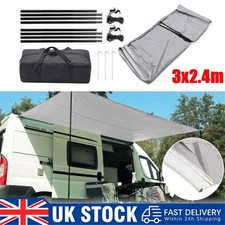 Camping Sunshade Canopy Awning for Motorhome Van Campervan Waterproof 3x2.4m