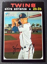 2020 Topps Heritage Ehire Adrianza #595 Twins