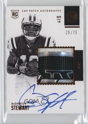 2017 Panini Encased Cap 25/75 ArDarius Stewart RPA Rookie Patch Auto RC 14mg