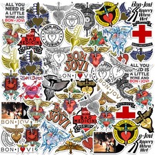 BON JOVI VARIETY DIE CUT VINYL 50 CT STICKER PACK