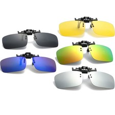5Pcs Unisex Sunglasses Clip On Flip Up Driving Glasses Men Women Holiday best