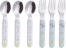ANNOVA Kids Silverware 6 Pieces Stainless Steel Children's Flatware Animals 