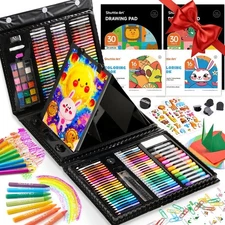Shuttle Art 335 Piece Kids Art Set, Multi-Media Art Supplies, Gift Art Kit with 