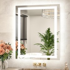LED Bathroom Mirror 24 x 30 Inch Lighted Bathroom Vanity Mirror with Lights, ...