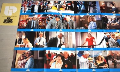 W07 16x Aushangfotos + Werberatschlag DIE NACKTE KANONE Leslie Nielsen