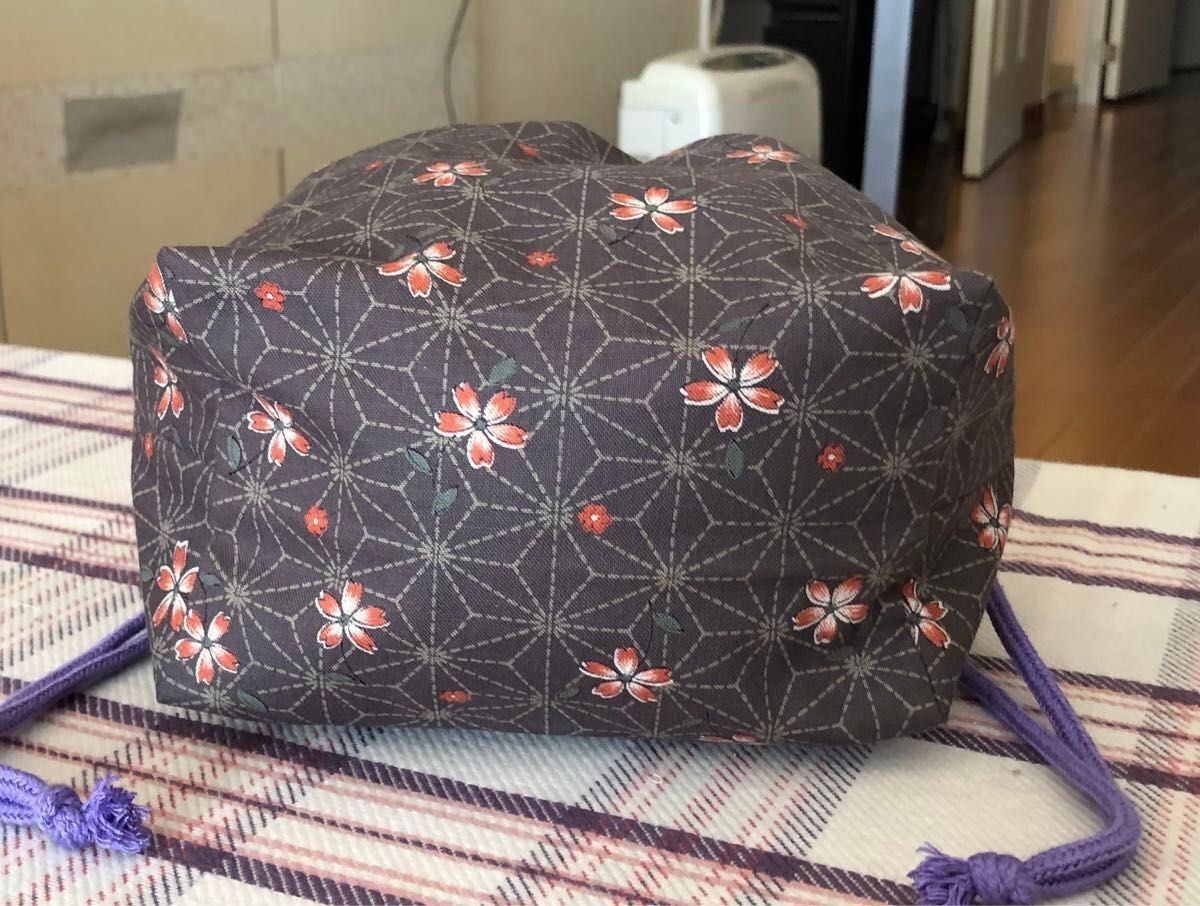 Lunch bag drawstring pouch drawstring bag Japanes… - image 4