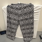 Marilyn Monroe 2-Piece Jersey Set Damask V-Neck Top Cropped Pants Black/White L — photo 8