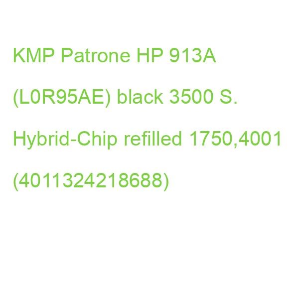 Kmp Patrone Hp 913A (L0R95AE) Black 3500 S. Hybrid-Chip Refilled 1750,4001 (4011-image