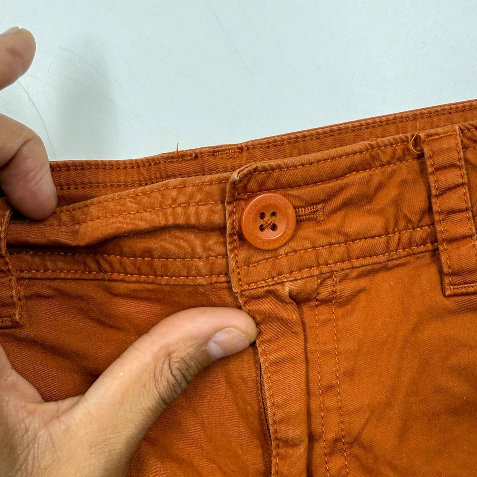 Женские шорты-чино Eddie Bauer размер 8 ржавчина оранжевый хлопок повседневные с прямым подолом - Изображение 3 из 4