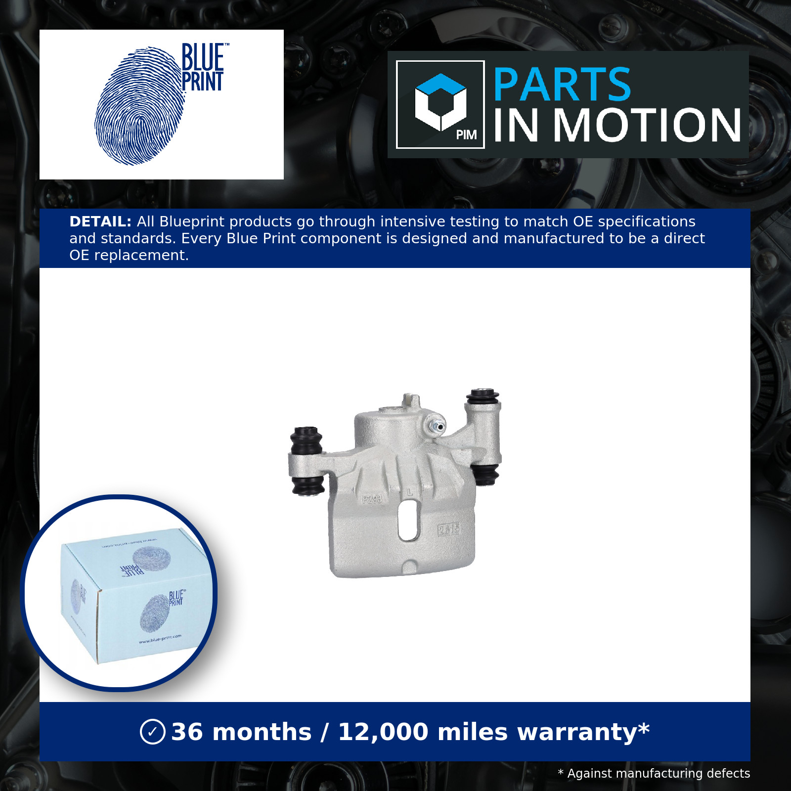Brake Caliper Front Left ADBP450180 Blue Print 581101Y300 581101Y350 581801YA00