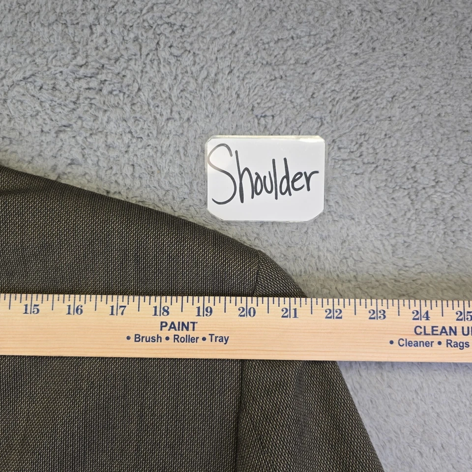 Vintage J Ferrar Sports Coat Mens 44R Brown Black Blazer Suit Jacket Business - Image 3 of 4