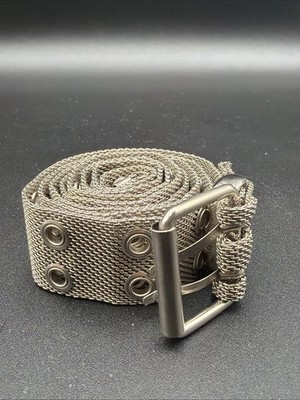 Vintage Large Metal Mesh Silver Waist Belt Adjustable (E3  display picture 1