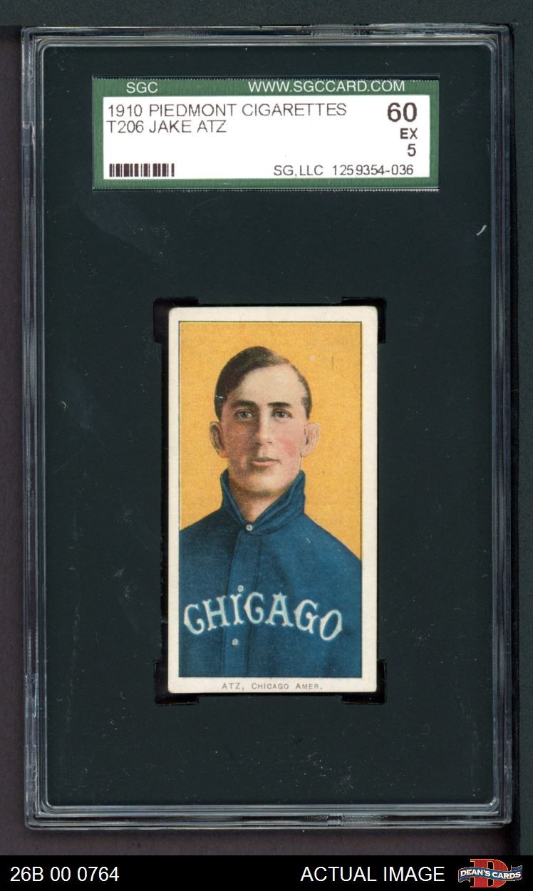 1909 T206 Jake Atz White Sox SGC 5 - EX