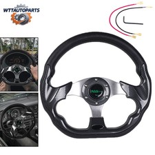 12.5 Inch 320mm Carbon Fiber Trim D-shape Racing Sport Steering Wheel Flat Dish 12.5 Inch 320mm Carbon Fiber Trim D-shape Racing Sport Steering Wheel Flat Dish