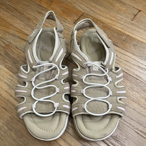 RYKA Grotto Womens Ladies Open Toe Sandals Tan Pink Size 11W - Picture 3 of 6