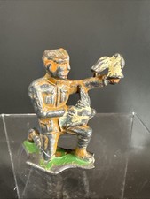 Vintage Metal/Lead Figurine -- 2.5" Barclay Manoil WWI Soldier Pigeon Handler