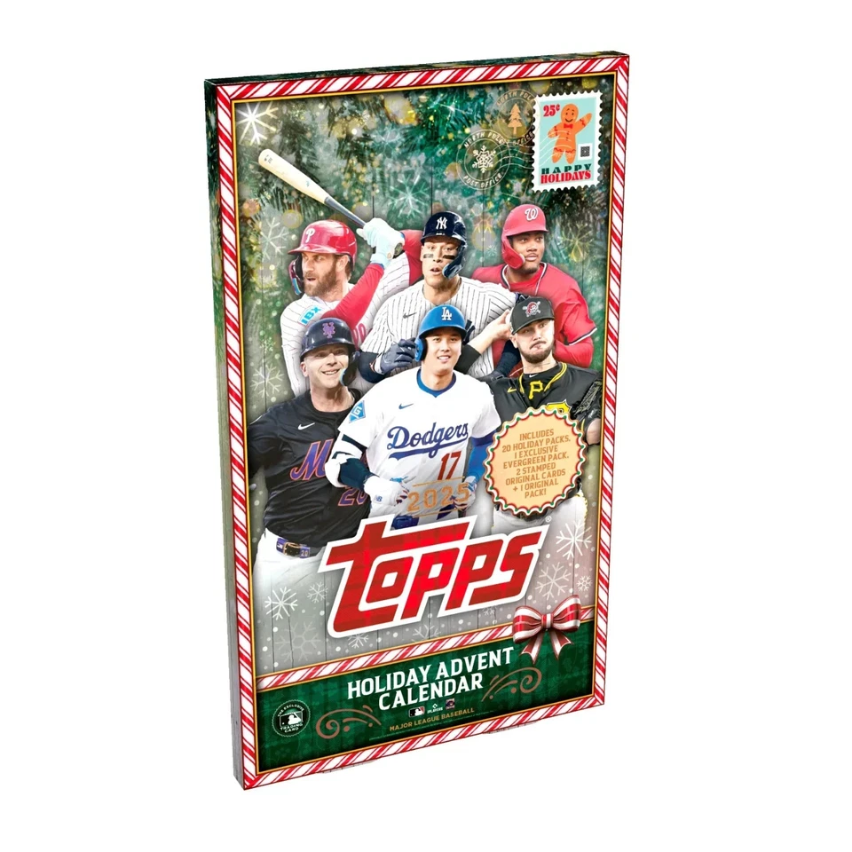 Calendario de adviento navideño Topps 2025 estuche de 8 cajas MLB béisbol nuevo en mano Foto 2 de 2