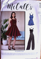MCCALLS PATTERN 7626 DRESS JUMPSUIT ROMPER MISSES SIZES 4 6 8 10 12 UNCUT