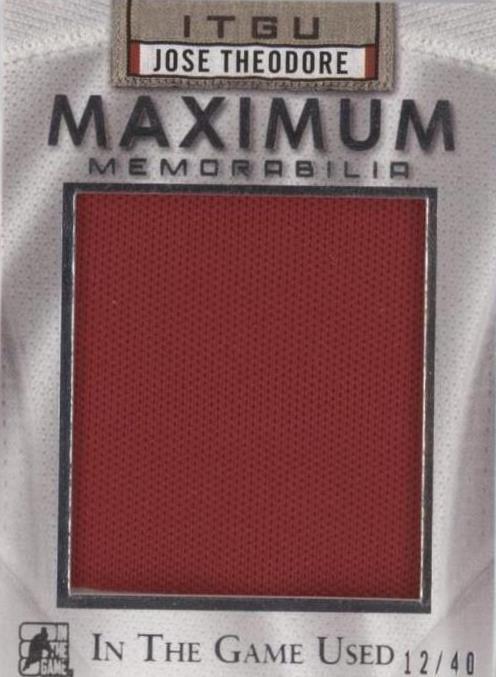 2014-15 In the Game Used - Jose Theodore #MM-JT1 - 1 of 1