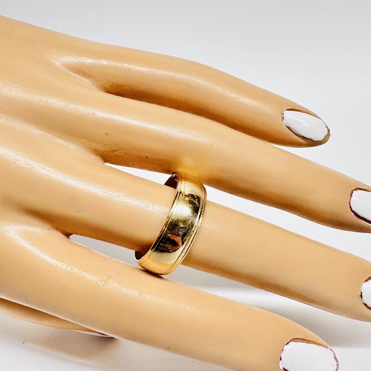Vintage Art N Gold 14k Yellow Gold 7mm Wide Band Ring | eBay