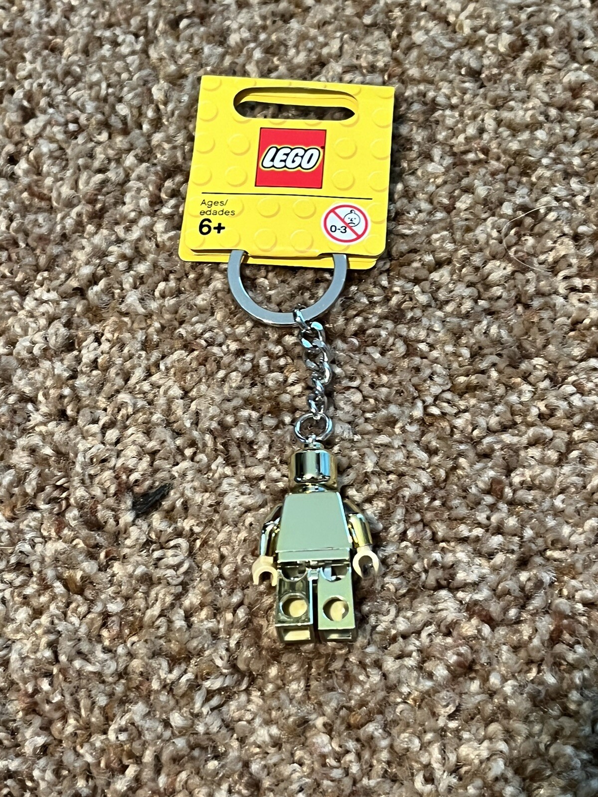 Lego Keychain Gold Man Never Used