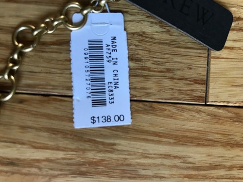 NWT $138 J.CREW York Square Statement Necklace Crystal AF759 - Picture 5 of 5