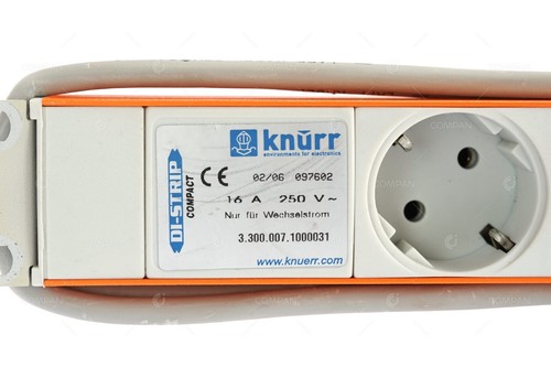 3.300.007.1000031 KNURR AG DI-STRIP 250V 16A RACK PDU 7X CEE 7/3 BEZ WTYCZKI - Zdjęcie 2 z 6