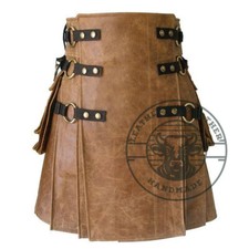 Luxury Handmade Leather Kilt   Perfect for Formal Events or Casual Outfits