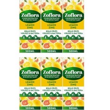 Zoflora Concentrated Disinfectant Lemon Zing 500ml x 6 14.79 per litre