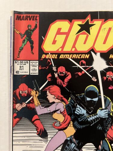 GI JOE: A REAL AMERICAN HERO #91 NEWSSTAND VARIANT ANDY KUBERT COVER MARVEL 1989 - Picture 3 of 6