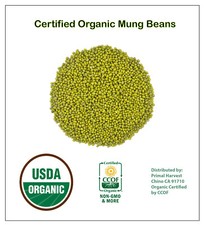 Whole dried Organic MUNG Beans 'Green Gram' 'Moong' Vegan non GMO Mash
